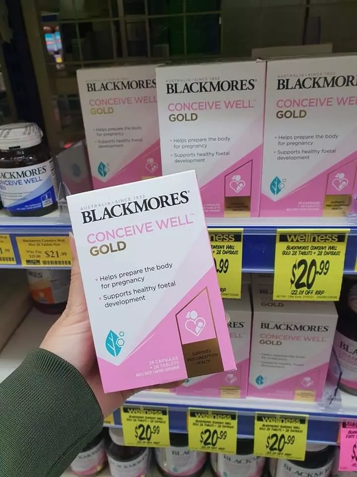 Blackmores Conceive Well Gold sử dụng cho phụ nữ độ tuổi sinh sản